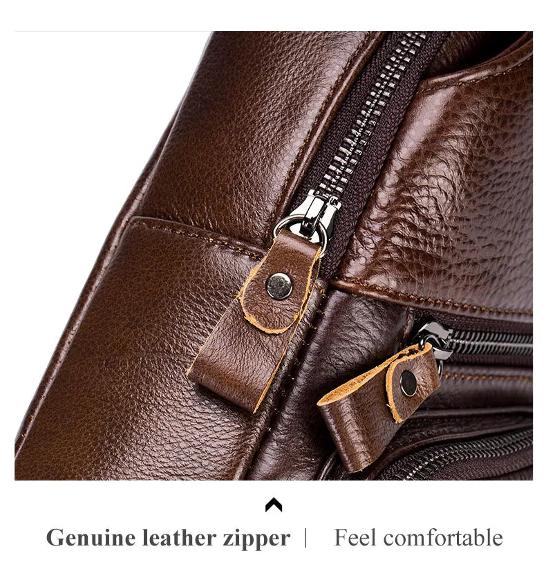 Vintage Genuine Leather Crossbody Bag for Men