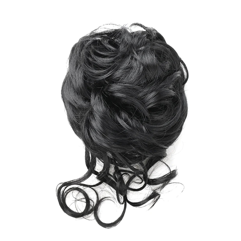 Synthetic Messy Bun Hair Extension with Claw Clip