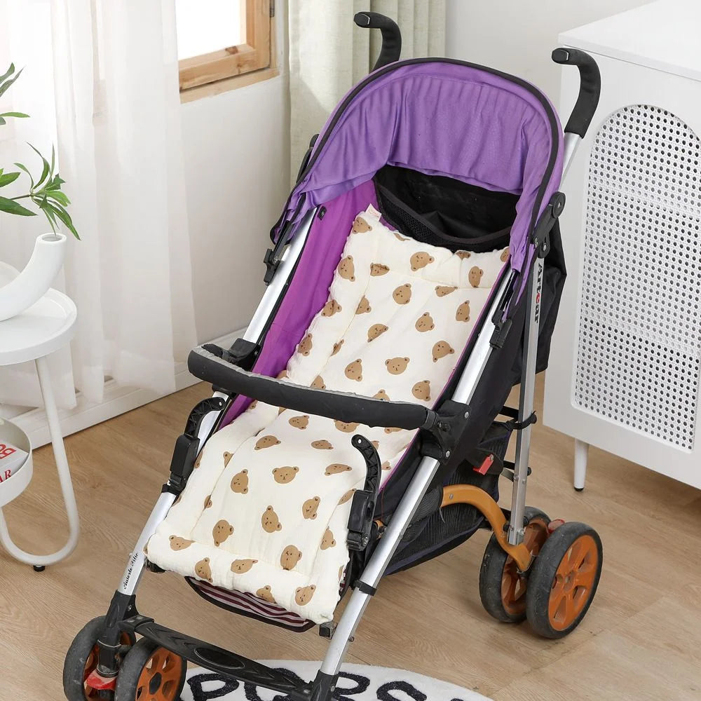 Plush Baby Stroller Seat Cushion - Soft Comfort Pad for Car Seats & Strollers