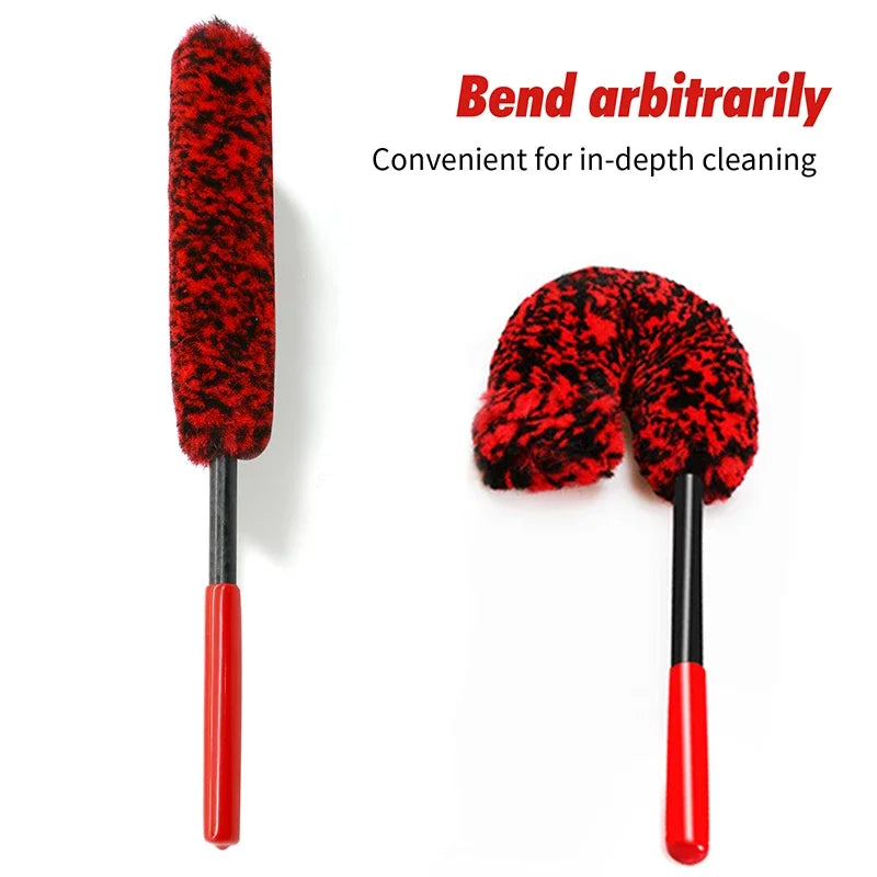 Plush Wheel Cleaning Brush Set for Cars and Motorcycles