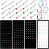 Stainless Steel Nose Studs with Crystal Accents