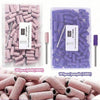 Set Mini-Nagel-Schleif- und Bohrer in rosa und lila Farben, verpackt in klarem Kunststoff.