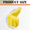 Yellow masonry line corner clips shown with dimensions and anti-slip features.