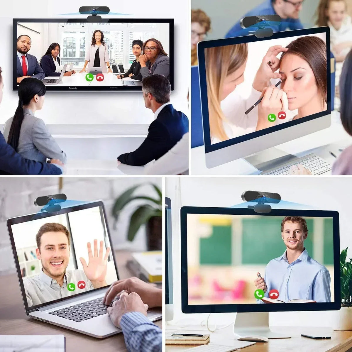 Full HD 1080p Webcam with Built-in Microphone