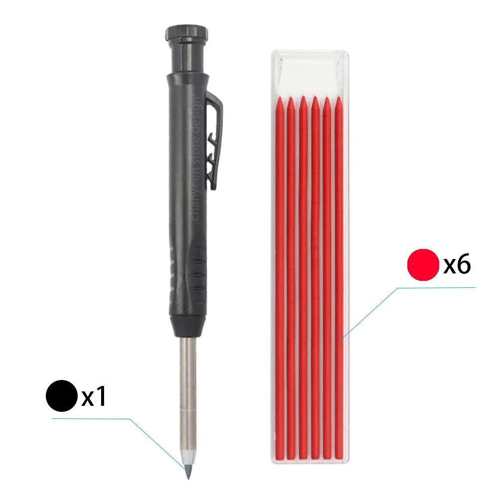 Precision Carpenter's Mechanical Pencil with Integrated Sharpener