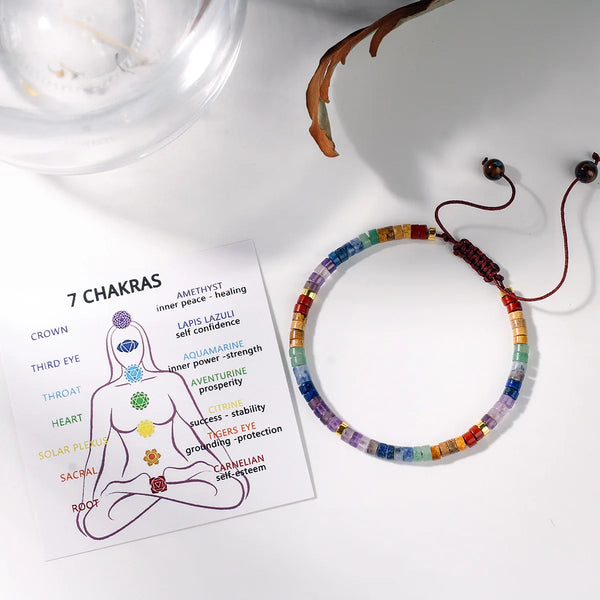 Natürlicher Chakra-Armband aus Edelsteinen