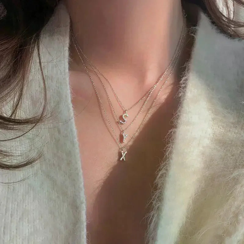 Initial Letter Pendant Necklace