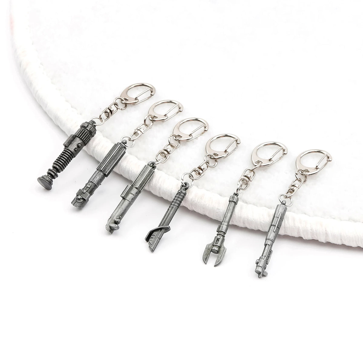 Mini Metal Lightsaber Keychain Charm