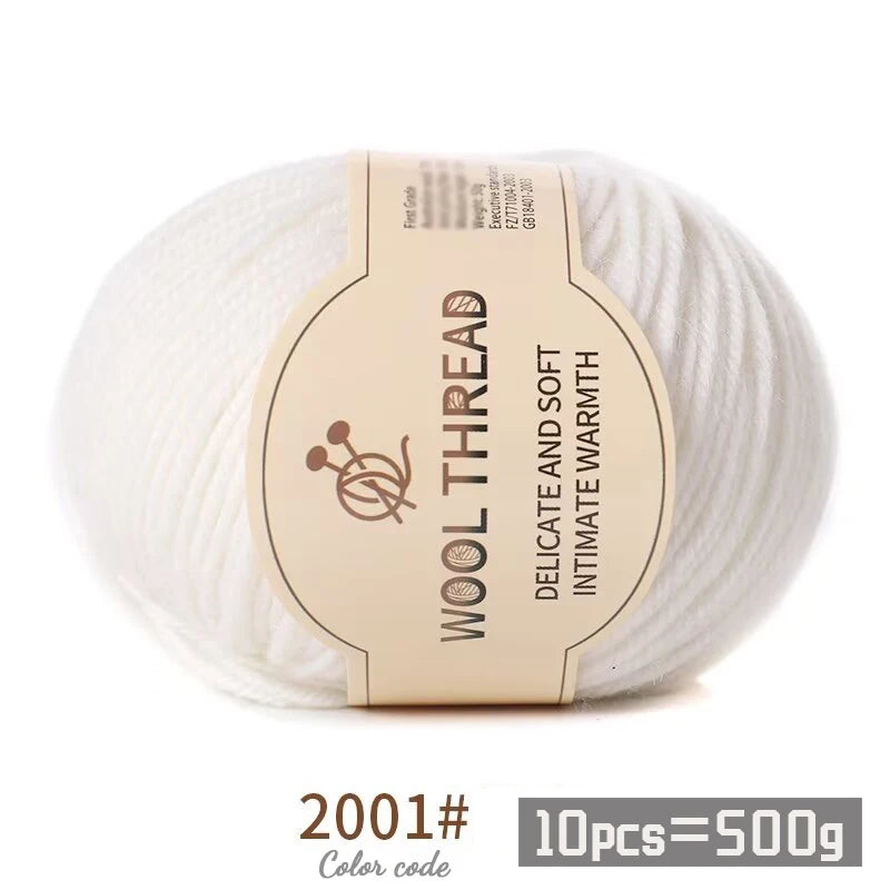 Combed Alpaca Blend Yarn for Hand Knitting – 10-Pack Wool Balls