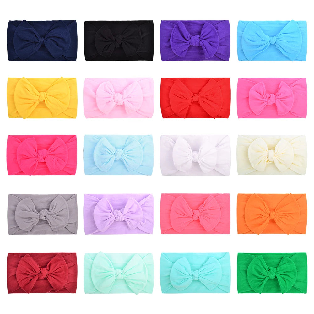 Baby Girl Bow Knit Headbands (Set of 10)