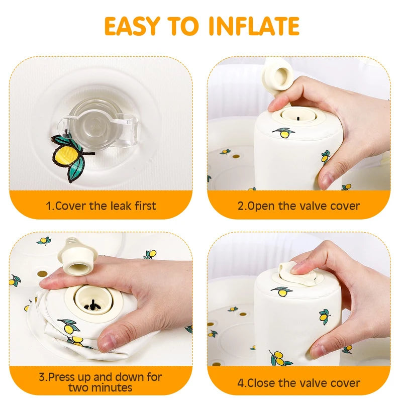 Inflatable Baby Sofa with Built-In Air Pump