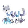 Soft Car Seat & Stroller Toy Set with Mirror, Crinkle, and Squeaky Sounds