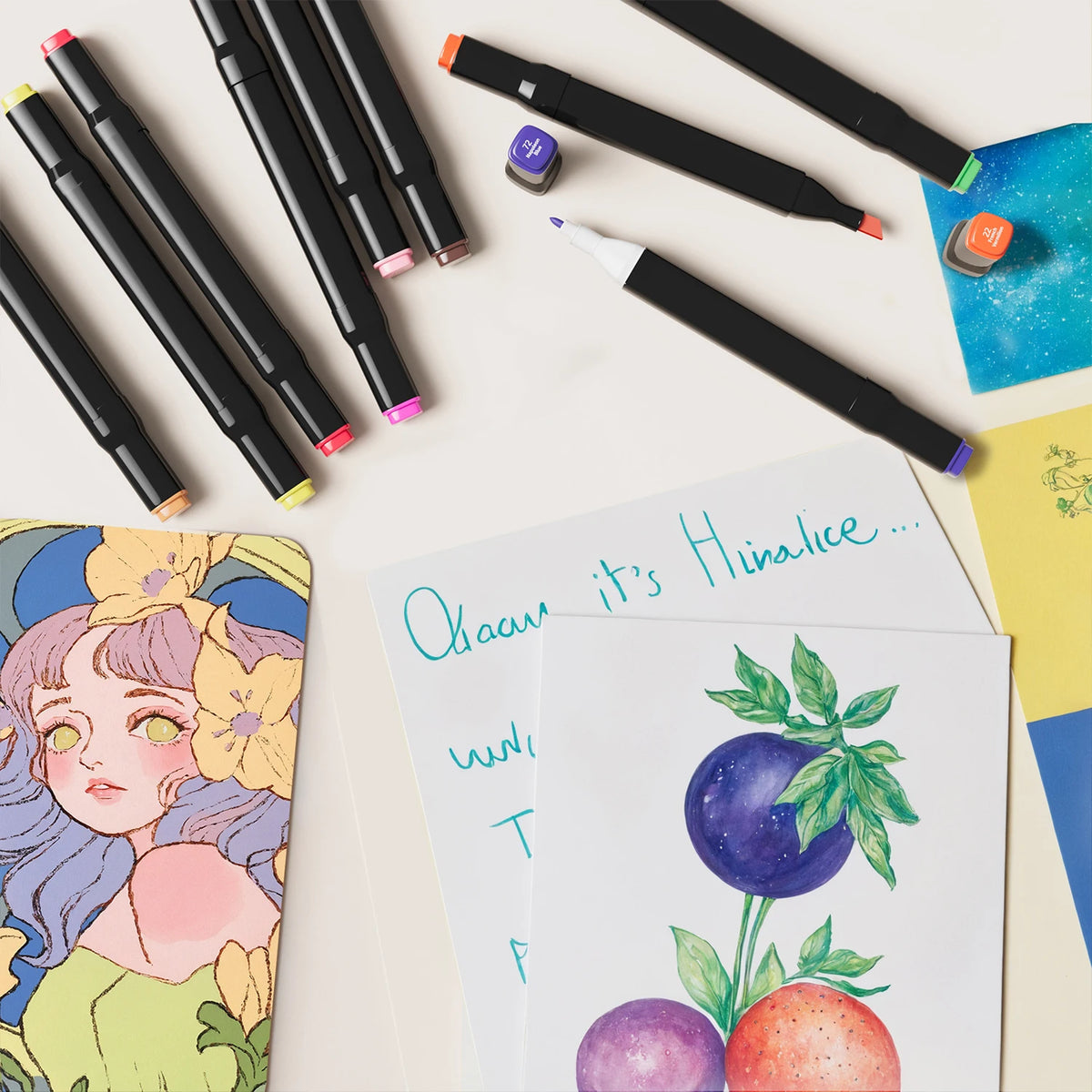 Professional Dual-Tip Art Markers Set for Drawing & Illustration