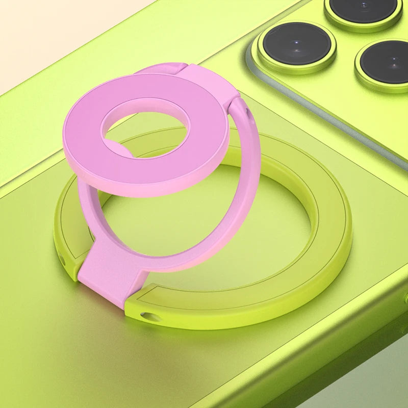 Double-Sided Magnetic Phone Ring Holder with Kickstand