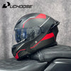 Modular Flip-Up Motorcycle Helmet with Removable Chin Guard