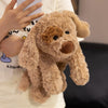 Curly Teddy Dog Plush Pillow – Soft Cuddly Stuffed Animal