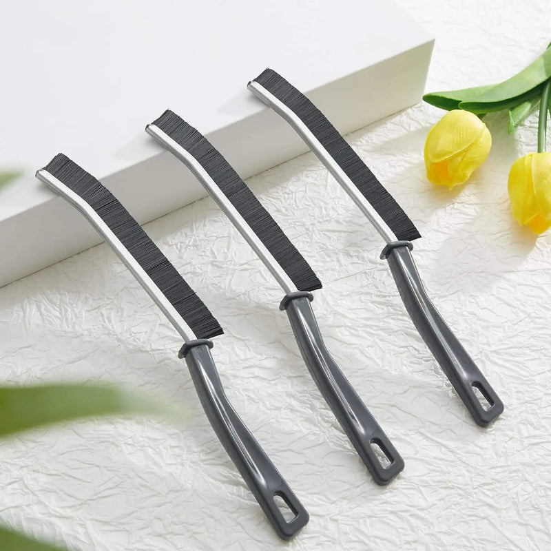 Angled Crevice Cleaning Brush with Stiff Nylon Bristles