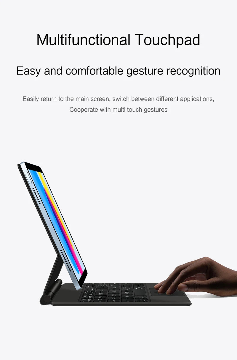 Bluetooth Keyboard Case with Touchpad for iPad Pro, Air & Standard Models