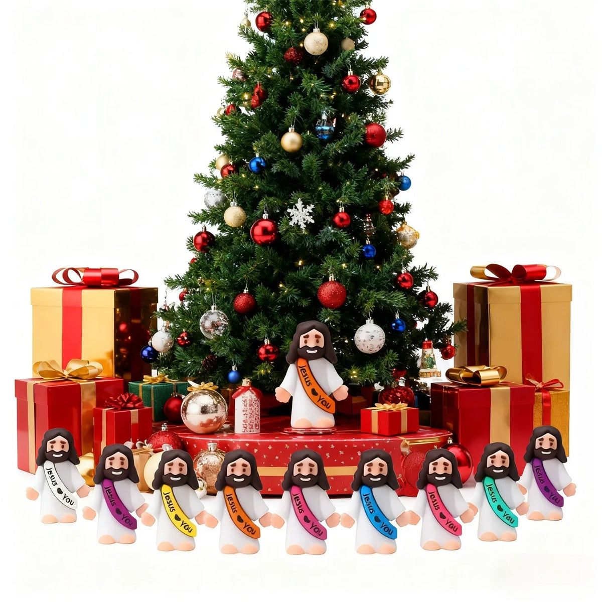 Mini Religious Figurine Set for Christmas and Easter Decor