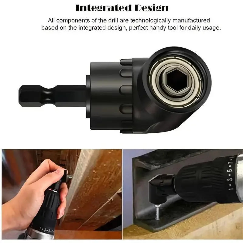 Right-Angle Drill Bit Adapter Set with Universal Sockets