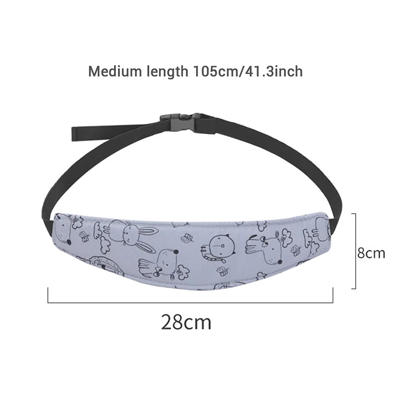 Baby Car Seat Head Support Pillow with Adjustable Strap