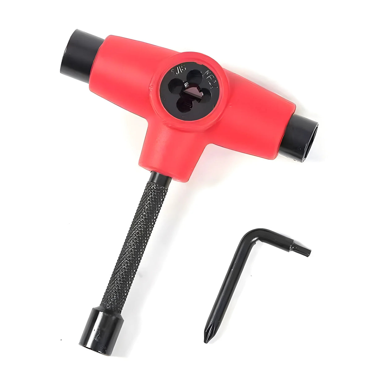 Multi-Function Skateboard T-Tool with Allen Key and Phillips Screwdriver