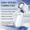 Portable LED Digital Handheld Fan with USB Rechargeable Battery