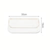 A white foldable no-drill wall shelf measuring 30cm by 19cm for space-saving storage.