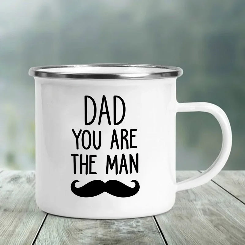 Dad Joke Enamel Camping Mug