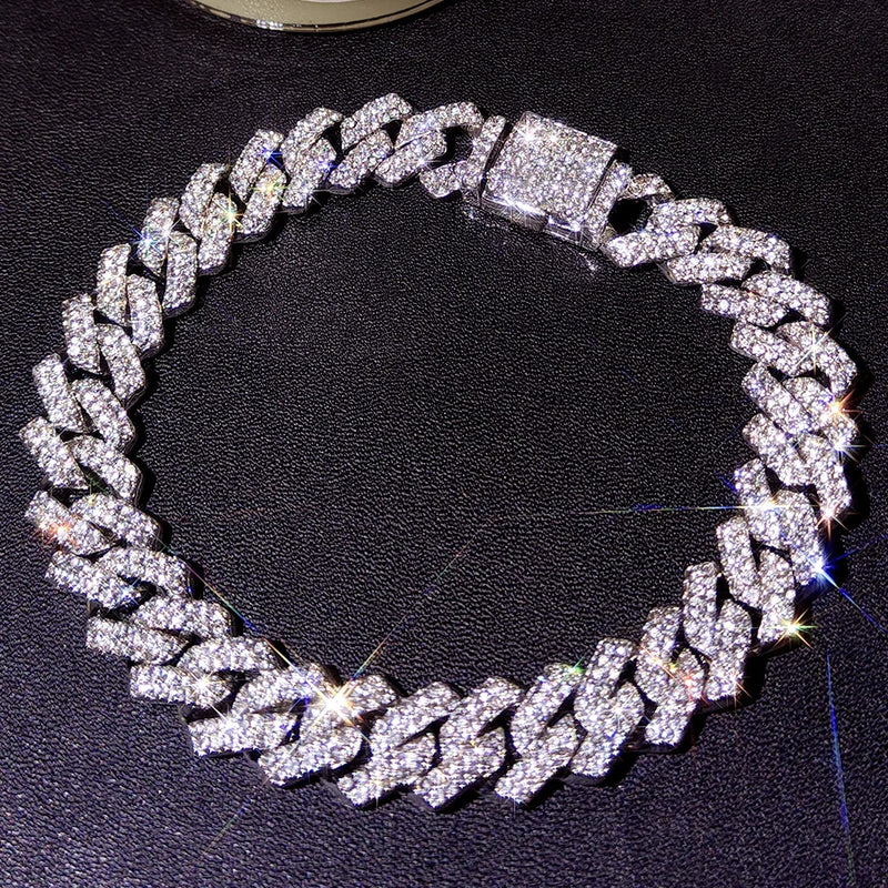 Iced-Out Cuban Link Anklet