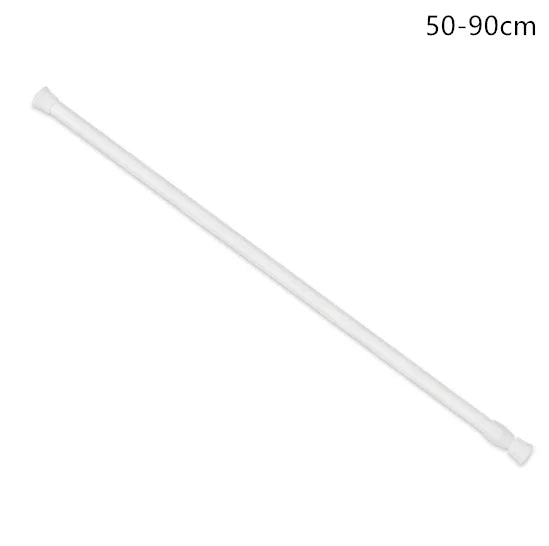 Adjustable Telescopic Curtain Rod with Spring-Loaded Ends