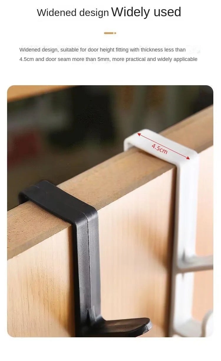 5-Hook Over-the-Door Coat Hanger for Closet & Cabinet Storage