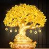 Golden Citrine Crystal Money Tree – Feng Shui Wealth Charm