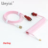Handcrafted Coiled USB-A to Type-C Cable for Mechanical Keyboards