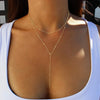 Y-Shaped Layered Pendant Necklace