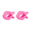 A pair of pink baby stroller blanket clips, a universal holder for prams and carriers.