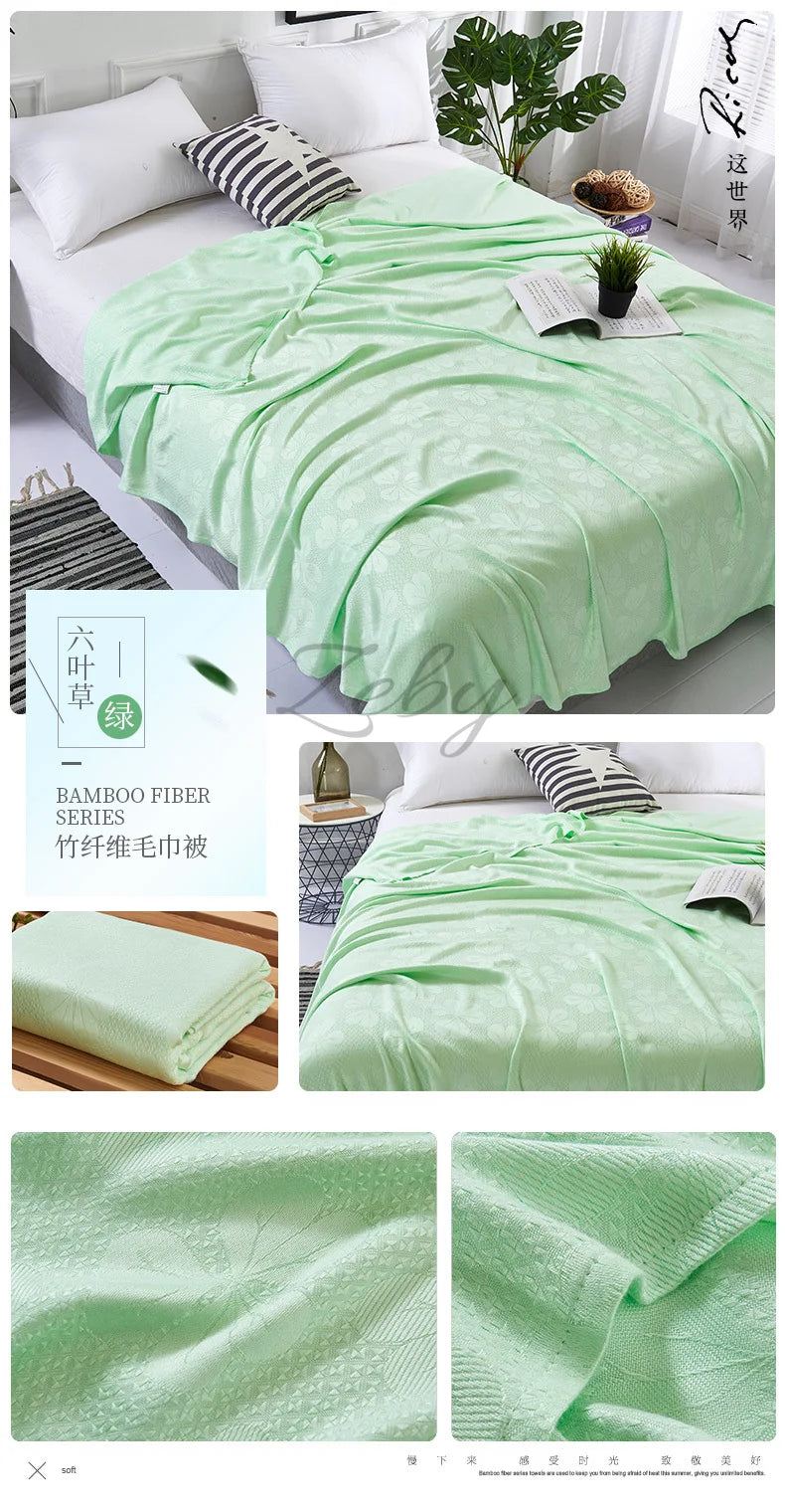 Bamboo Fiber Cooling Blanket for Summer