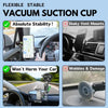 Flexible stable vacuum suction cup phone mount for car windshield and dashboard