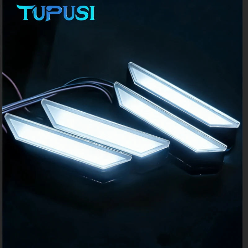 A set of white LED grille lights for a Ford Ranger Raptor, shown against a dark background.