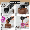 No-Spill Powder Scoop with Sliding Funnel