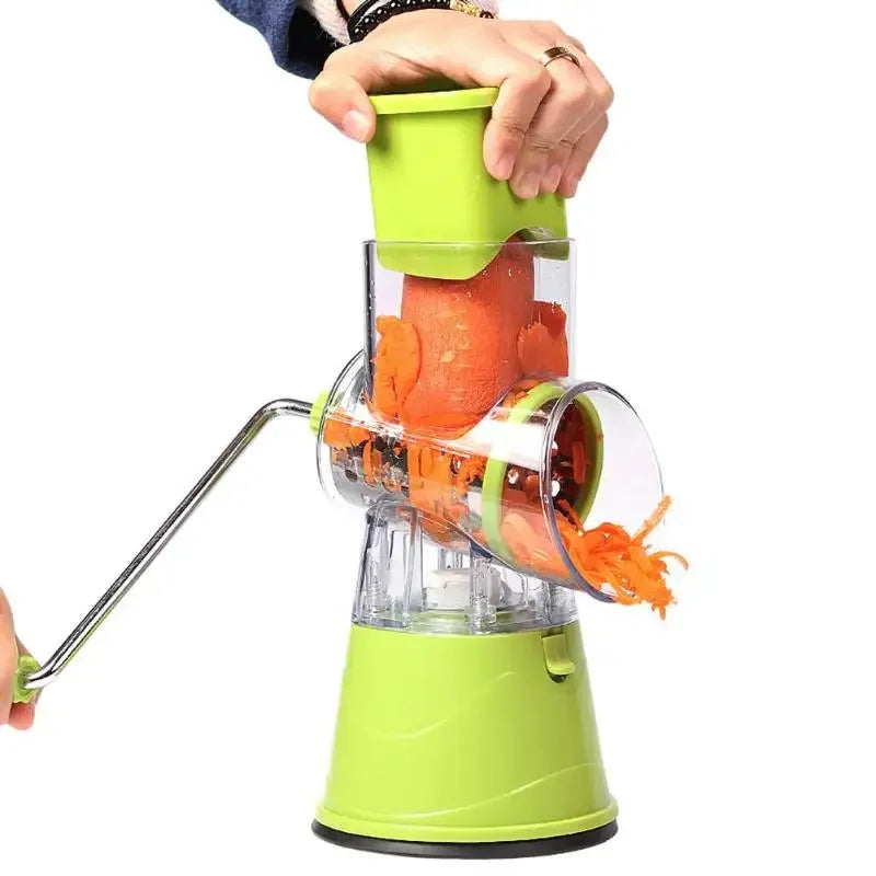 Manual Rotary Vegetable Slicer & Cheese Grater
