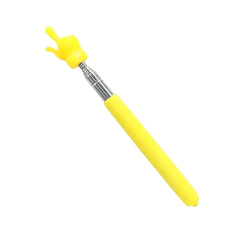 Telescopic Stainless Steel Teaching Pointer with Finger Design