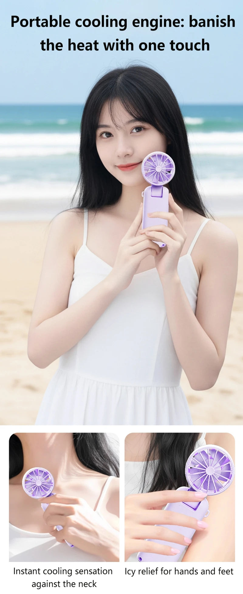 Portable Foldable Handheld Fan with 100 Speed Levels