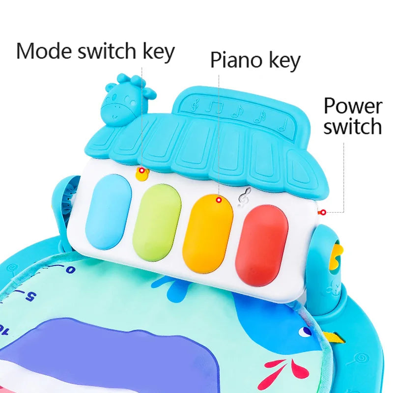 Musical Activity Gym with Kick-and-Play Piano for Babies