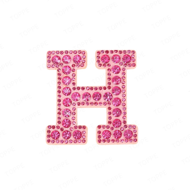 Pearl Rhinestone Letter Patches – Iron-On 3D DIY Embellishments