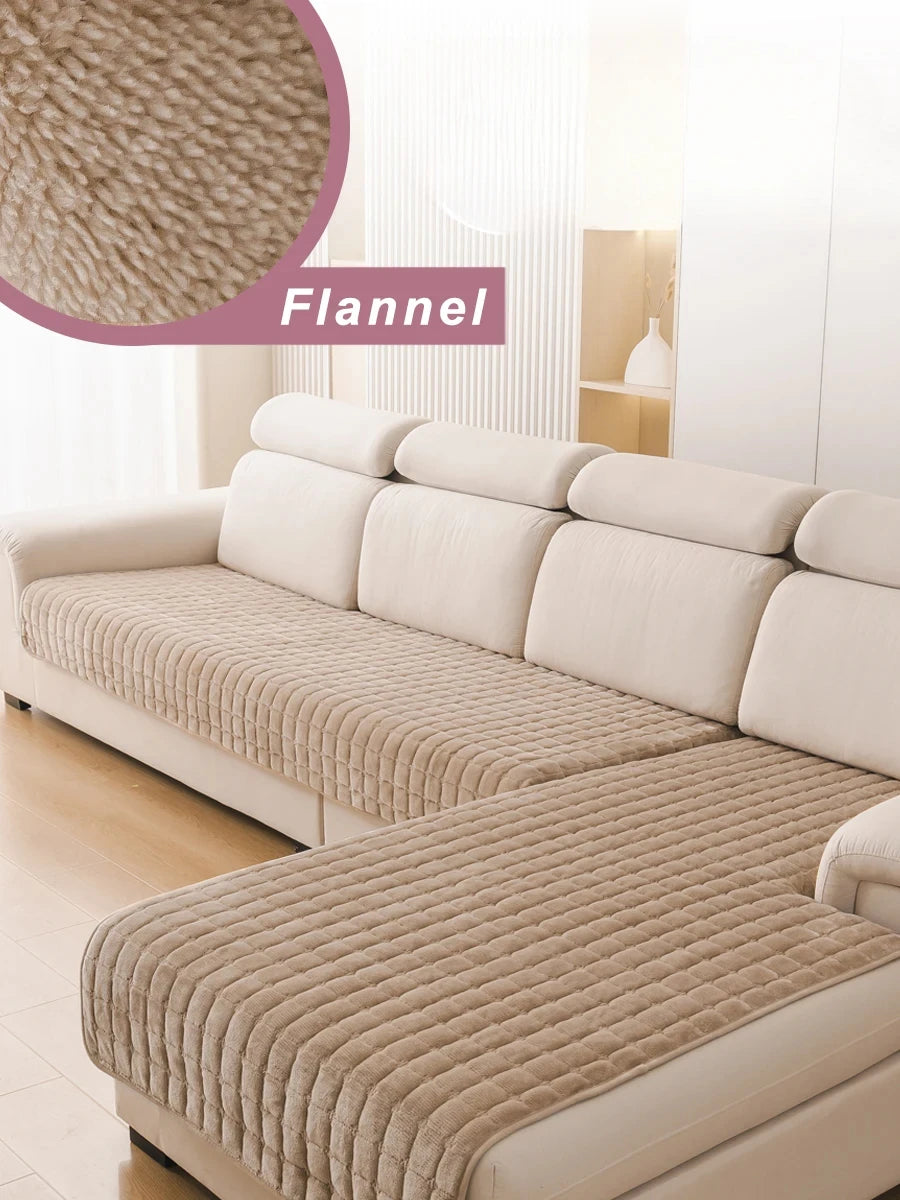 L-Shaped Corner Sofa Cover with Anti-Slip Backing
