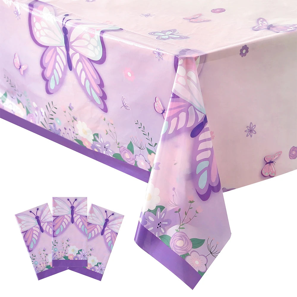 Watercolor Butterfly Party Tablecloth