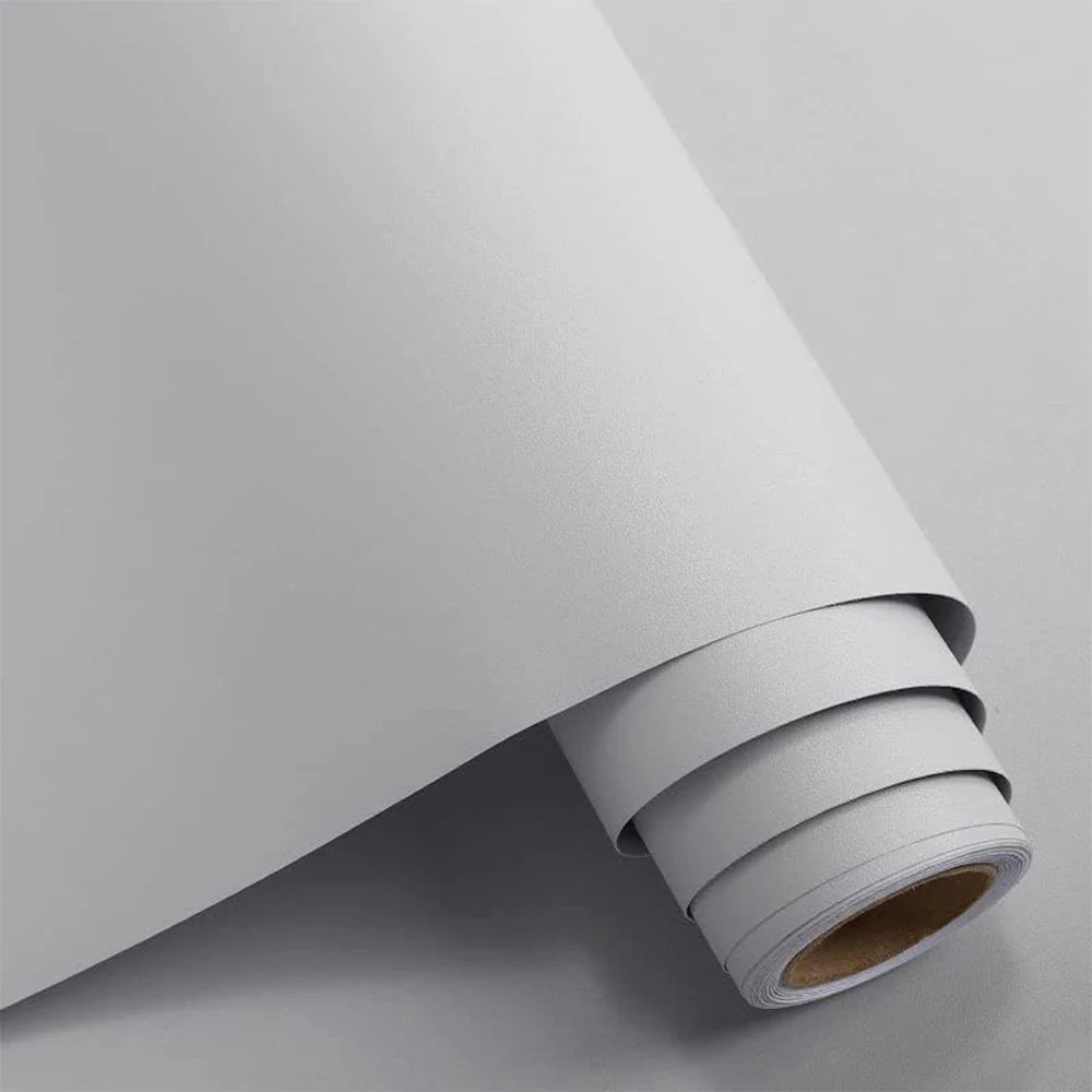 Roll of matte black self-adhesive vinyl wallpaper for cabinets and countertops