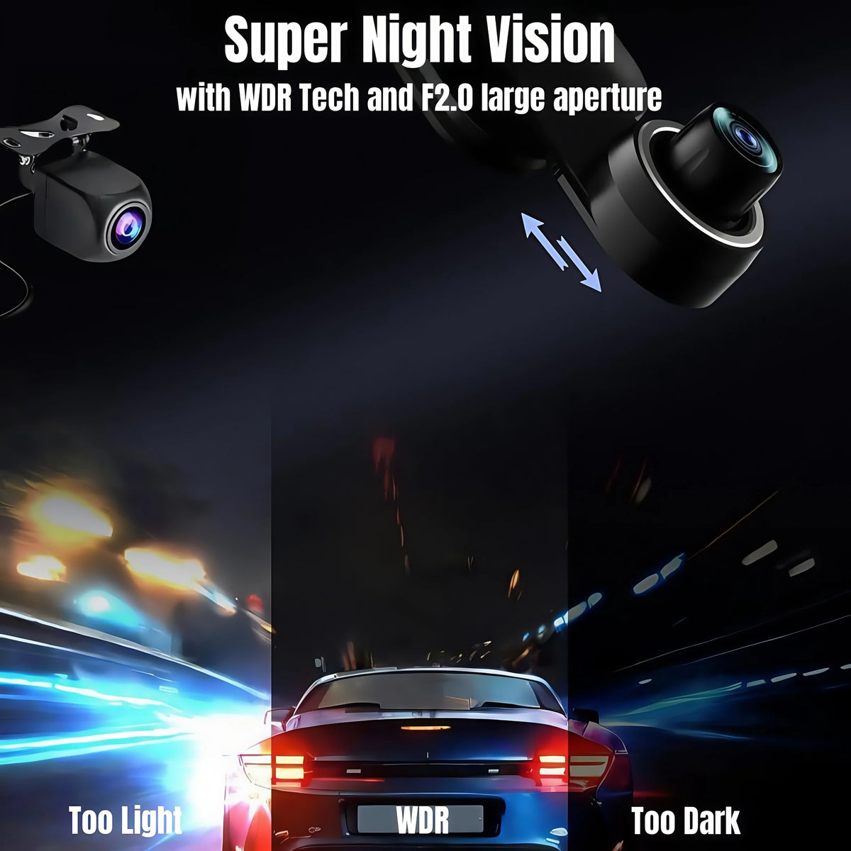 10-Inch Touchscreen Mirror Dash Cam with Front and Rear Cameras