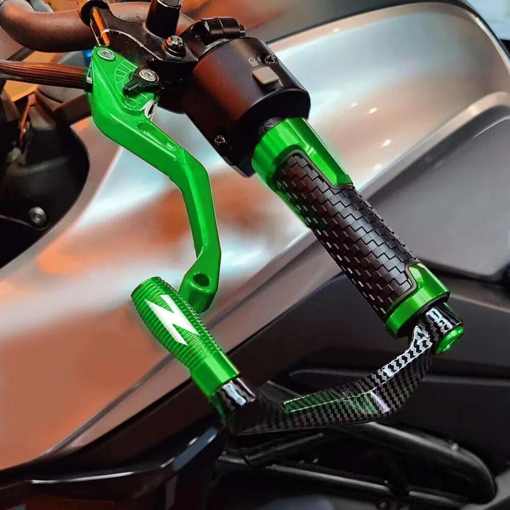Motorcycle Handlebar Handguards with CNC Aluminum Levers Protector